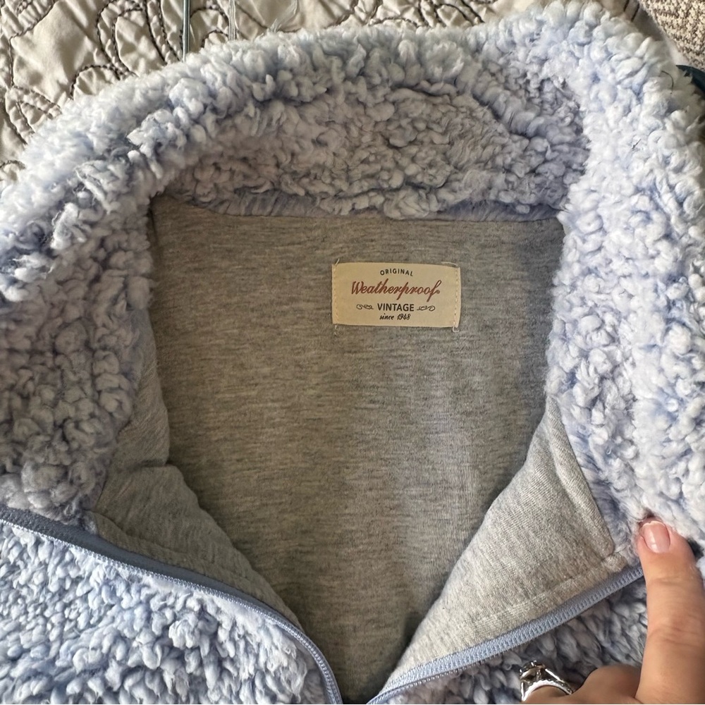 Original Weatherproof Vintage Women’s Faux Fur Sherpa Lined Quarter Zip Top -XXL - Picture 10 of 10